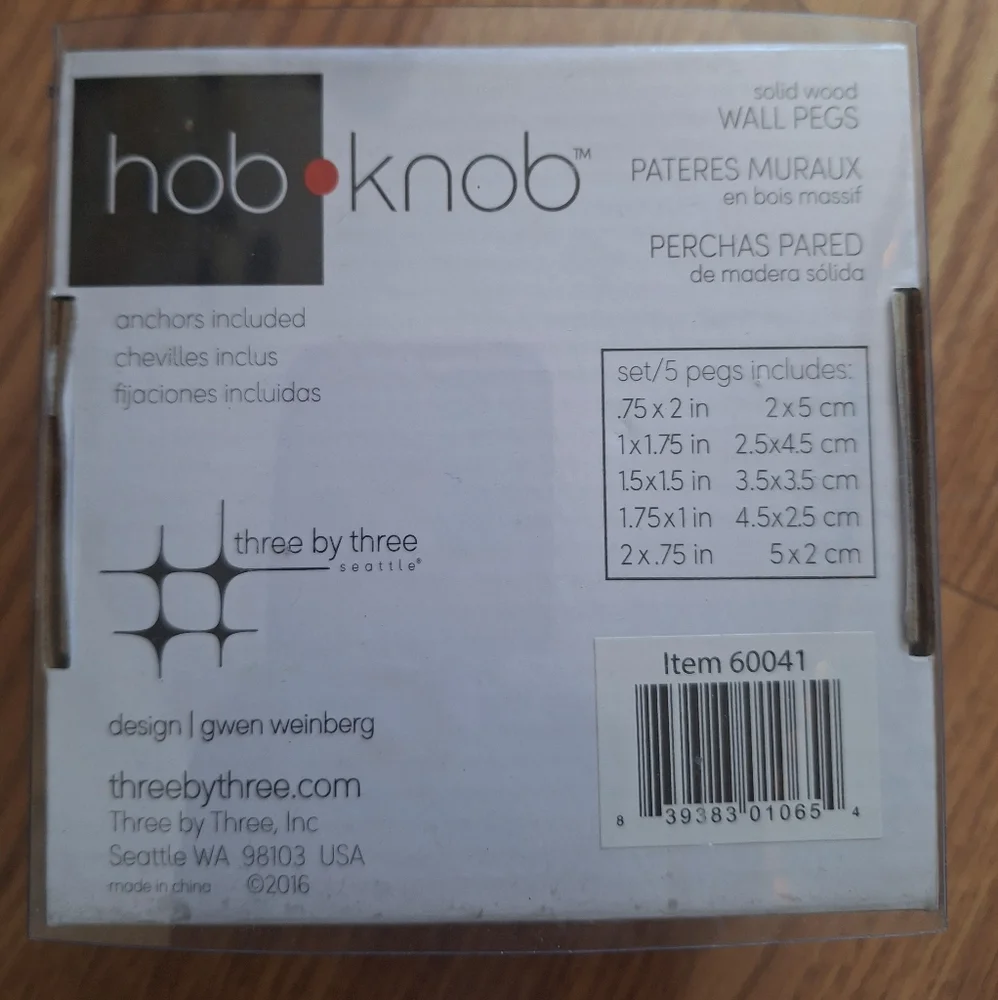 Hob Knob Wooden Knob Set